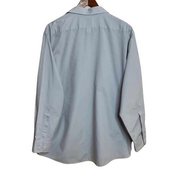 Arrow Kent Light Grey Long Sleeve Button Down Shirt Top Men's Size 17 32/33 - Picture 4 of 7